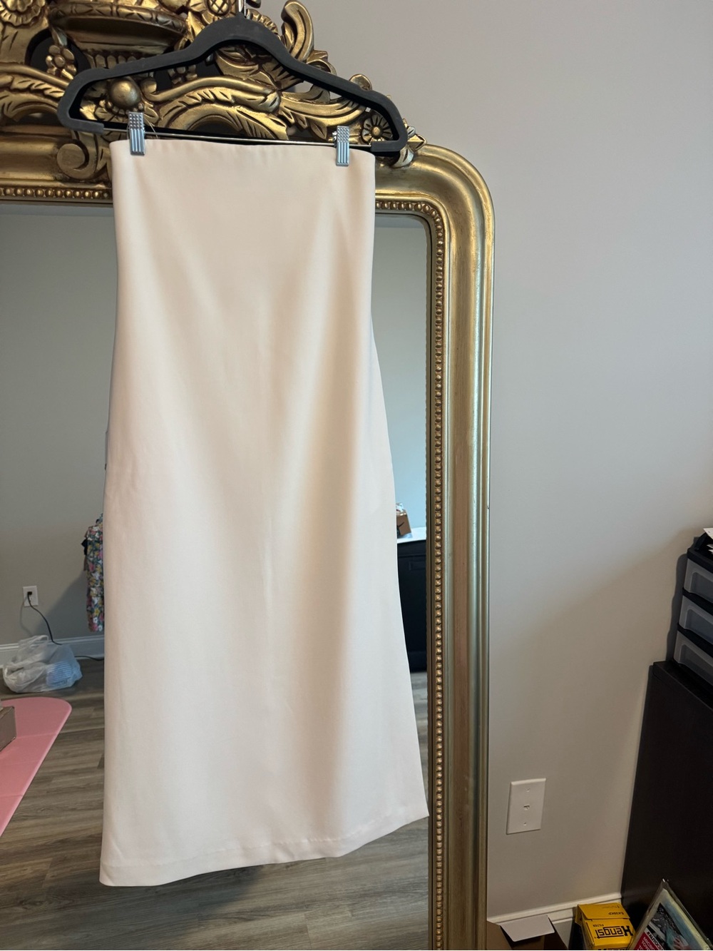 Theory Cream Strapless Midi Dress - Picture 3 of 10